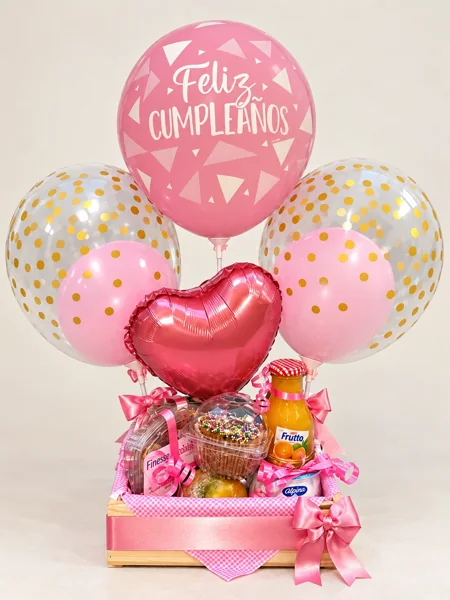 Desayuno Corazón Rosado